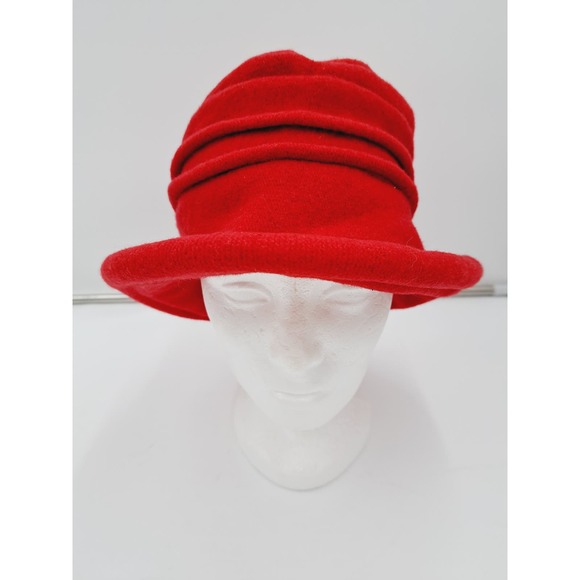 Vtg Scala Collezione Pleated Cloche Tula Boiled Wool (Women's) - Picture 1 of 7